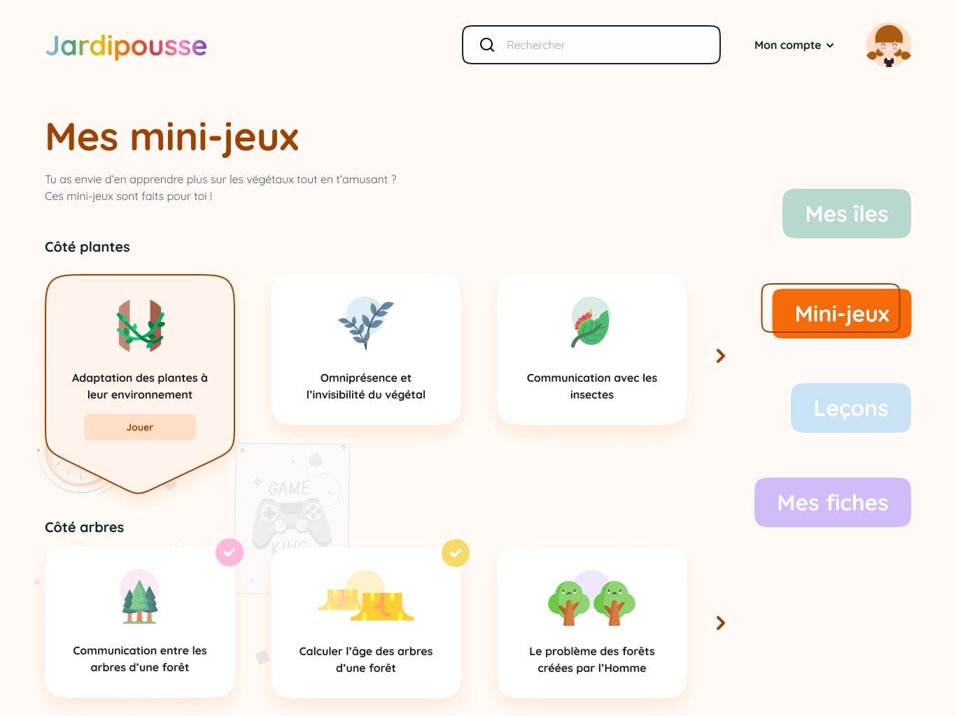 Jardipousse's game page